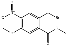 2-(溴甲基)-5-甲氧基-4-硝基苯甲酸甲酯 结构式