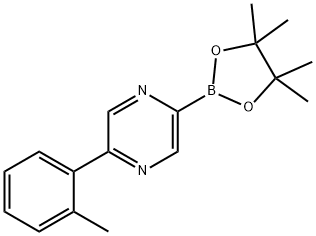 2-(4,4,5,5-tetramethyl-1,3,2-dioxaborolan-2-yl)-5-(o-tolyl)pyrazine, 1402172-36-4, 结构式