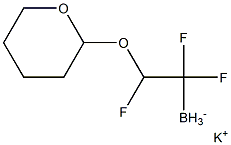 2-(テトラヒドロ-2H-ピラン-2-イルオキシ)エチルトリフルオロほう酸カリウム 化学構造式
