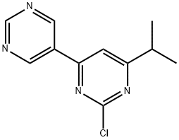 2-Chloro-4-(pyrimidin-5-yl)-6-(iso-propyl)pyrimidine|