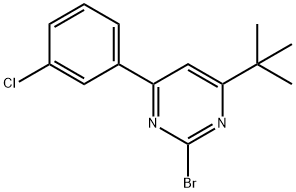 2-bromo-4-(3-chlorophenyl)-6-(tert-butyl)pyrimidine Struktur