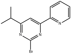 2-Bromo-4-(pyridin-2-yl)-6-(iso-propyl)pyrimidine Struktur