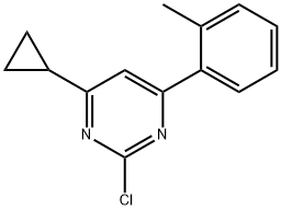 2-chloro-4-(2-tolyl)-6-cyclopropylpyrimidine Structure