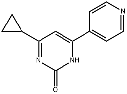 2-hydroxy-4-(pyridin-4-yl)-6-cyclopropylpyrimidine Struktur