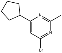 4-bromo-6-cyclopentyl-2-methylpyrimidine Struktur
