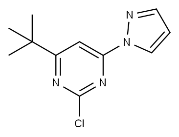 2-chloro-4-(1H-pyrozol-1-yl)-6-(tert-butyl)pyrimidine|
