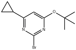 2-Bromo-4-(tert-butoxy)-6-cyclopropylpyrimidine, 1412957-71-1, 结构式