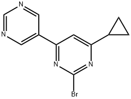 2-bromo-4-(pyrimidin-5-yl)-6-cyclopropylpyrimidine 结构式
