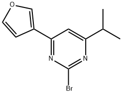 2-Bromo-4-(3-furyl)-6-(iso-propyl)pyrimidine Struktur