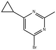 4-bromo-6-cyclopropyl-2-methylpyrimidine Struktur