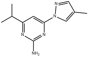 2-Amino-4-(1H-4-methylpyrozol-1-yl)-6-(iso-propyl)pyrimidine Struktur
