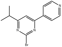 2-Bromo-4-(pyridin-4-yl)-6-(iso-propyl)pyrimidine, 1412961-60-4, 结构式