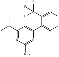 2-Amino-4-(2-trifluoromethylphenyl)-6-(iso-propyl)pyrimidine Struktur