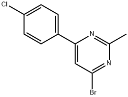 4-bromo-6-(4-chlorophenyl)-2-methylpyrimidine Struktur