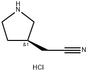 2-((R)-pyrrolidin-3-yl)acetonitrile hydrochloride Struktur
