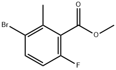 2-甲基-3-溴-6-氟苯甲酸甲酯 结构式
