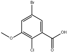 5-Bromo-2-chloro-3-methoxybenzoic acid 结构式