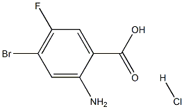 2-amino-4-bromo-5-fluorobenzoicacidhydrochloride 化学構造式