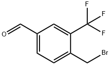 4-溴甲基-3-(三氟甲基)苯甲醛, 1416980-23-8, 结构式