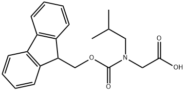 N-FMOC-N-(2-METHYLPROPYL)GLYCINE 结构式