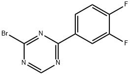 2-Bromo-4-(3,4-difluorophenyl)-1,3,5-triazine, 1417518-22-9, 结构式