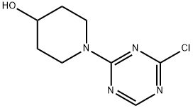 2-Chloro-4-(4-hydroxypiperidin-1-yl)-1,3,5-triazine Structure