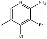 3-BROMO-4-CHLORO-5-METHYLPYRIDIN-2-AMINE, 1417518-35-4, 结构式