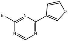 2-Bromo-4-(3-furyl)-1,3,5-triazine Struktur