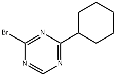 2-Bromo-4-(cyclohexyl)-1,3,5-triazine, 1417519-48-2, 结构式