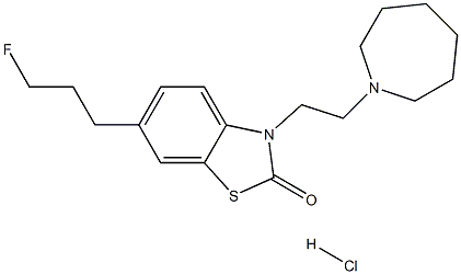 3-(2-(azepan-1-yl)ethyl)-6-(3-fluoropropyl)benzo[d]thiazol-2(3H)-one hydrochloride, 1417742-48-3, 结构式