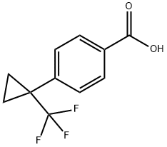 4-[1-(trifluoromethyl)cyclopropyl]benzoic acid Structure