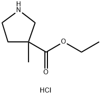 ethyl 3-methylpyrrolidine-3-carboxylate hydrochloride Struktur