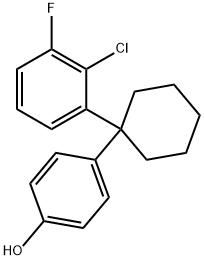 4-(1-(2-chloro-3-fluorophenyl)cyclohexyl)phenol,1421854-20-7,结构式