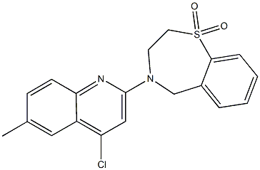 4-(4-chloro-6-methylquinolin-2-yl)-2,3,4,5-tetrahydrobenzo[f][1,4]thiazepine 1,1-dioxide Structure