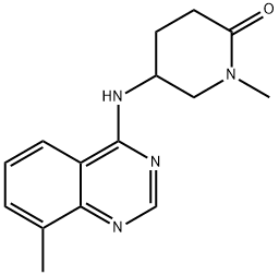 2-Piperidinone, 1-methyl-5-[(8-methyl-4-quinazolinyl)amino]- Structure