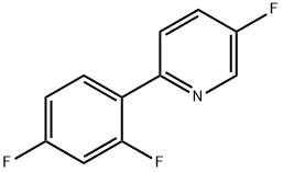 Pyridine, 2-(2,4-difluorophenyl)-5-fluoro- Structure