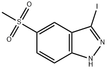 1H-Indazole, 3-iodo-5-(methylsulfonyl)- Structure