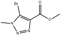 5-ブロモ-1-メチル-1H-1,2,3-トリアゾール-4-カルボン酸メチル 化学構造式