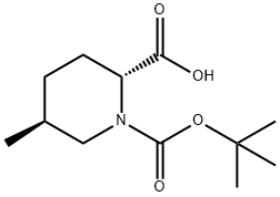 (2R,5S)-1-(tert-butoxycarbonyl)-5-methylpiperidine-2-carboxylic acid Structure