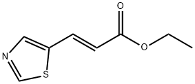 (E)-3-(噻唑-5-基)丙烯酸乙酯 结构式