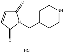1-[(哌啶-4-基)甲基]-2,5-二氢-1H-吡咯-2,5-二酮盐酸 结构式