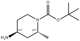 trans-tert-butyl 4-amino-2-methylpiperidine-1-carboxylate Struktur