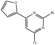 2-Bromo-4-chloro-6-(2-furyl)pyrimidine 结构式