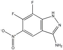 6,7-difluoro-5-nitro-1H-indazol-3-amine,1438430-25-1,结构式