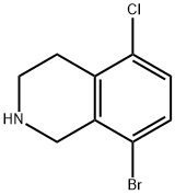 8-溴-5-氯-1,2,3,4-四氢异喹啉, 1445891-27-9, 结构式