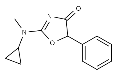 2-(N-cyclopropyl-N-methylamino)-5-phenyloxazol-4(5H)-one Structure