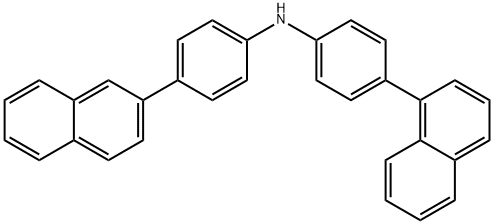 Benzenamine, 4-(1-naphthalenyl)-N-[4-(2-naphthalenyl)phenyl]- Structure