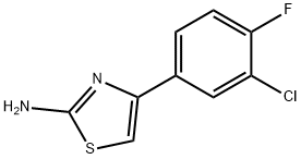 4-(3-氯-4-氟苯基)-1,3-噻唑-2-胺, 145029-83-0, 结构式