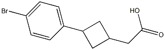 2-(3-(4-bromophenyl)cyclobutyl)acetic acid 结构式