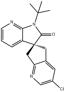 (S)-1'-(tert-butyl)-3-chloro-5,7-dihydrospiro[cyclopenta[b]pyridine-6,3'-pyrrolo[2,3-b]pyridin]-2'(1'H)-one Structure